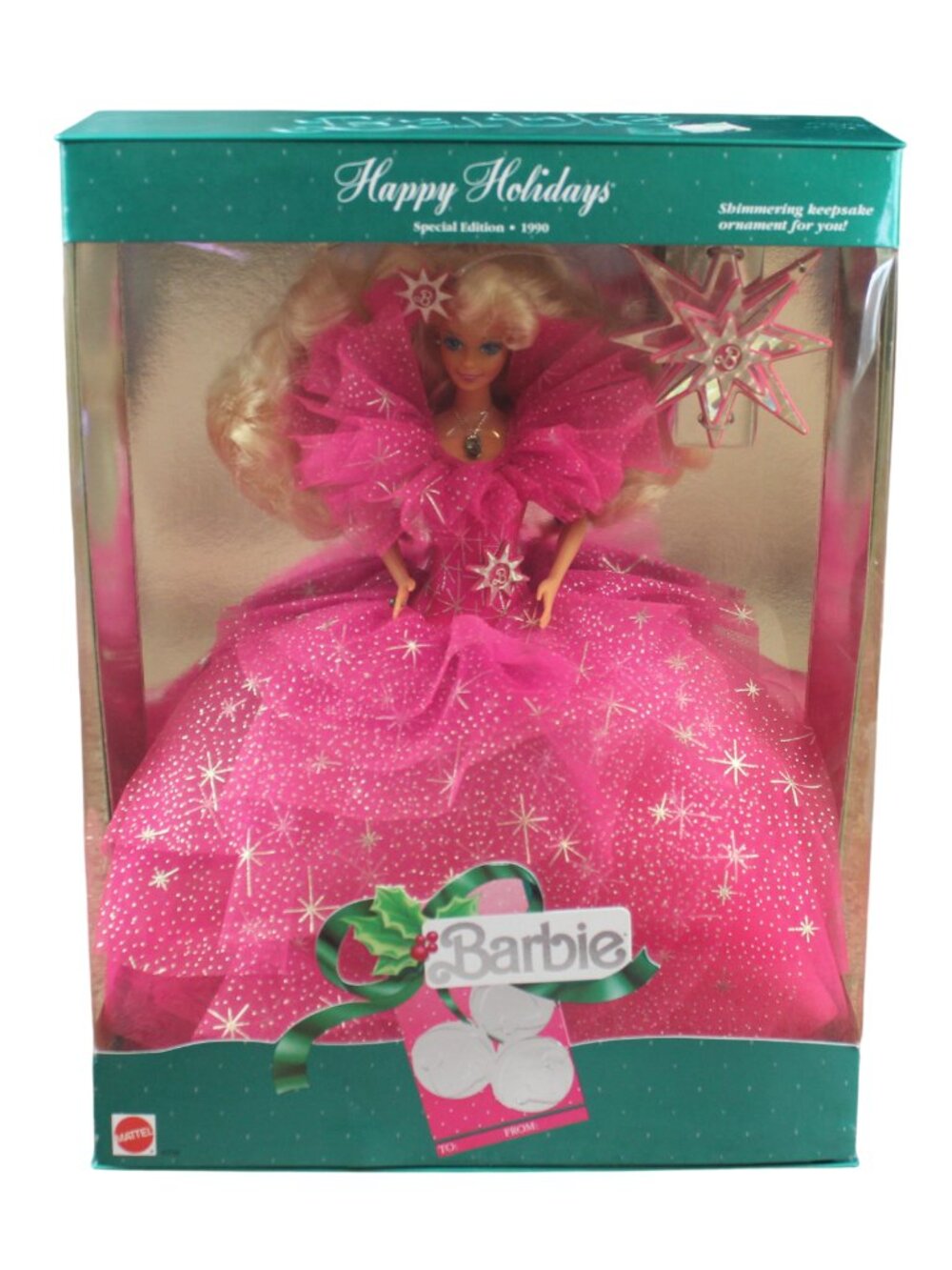 Vintage Barbie Happy Holidays 1990 Special Edition Doll #4098 Christmas Toy NEW